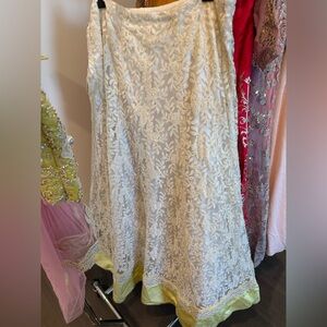 White and butter yellow Indian dress- perfect for wedding.
